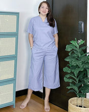 Load image into Gallery viewer, *Ada Plain Pastel Blue Premium Linen Coordinates 0031