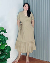 Load image into Gallery viewer, Mara Premium Linen Overlap Dress 0026