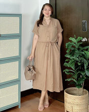 Load image into Gallery viewer, *Donna Plain Brown Dress 0341