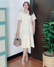 Load image into Gallery viewer, *Harper Plain Cream Dress 0001