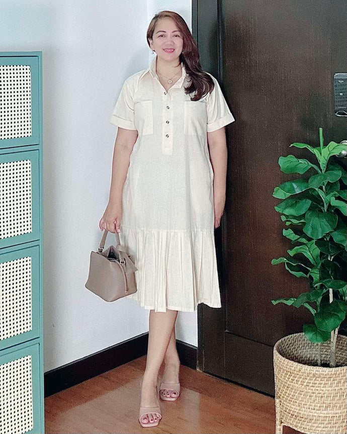 *Harper Plain Cream Dress 0001
