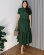Load image into Gallery viewer, *Bianca Plain Green Dress 0274