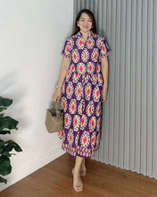 Load image into Gallery viewer, *Donna Printed Drawstring Dress 0390