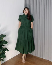 Load image into Gallery viewer, *Bianca Plain Green Dress 0274