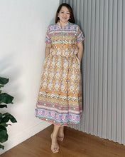Load image into Gallery viewer, *Donna Printed Drawstring Dress 0388