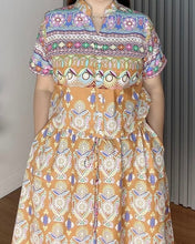 Load image into Gallery viewer, *Donna Printed Drawstring Dress 0388