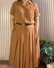 Load image into Gallery viewer, Trisha Plain Soft Linen Top and Skirt Coordinates 0032
