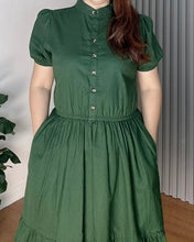 Load image into Gallery viewer, *Bianca Plain Green Dress 0274