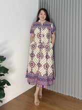 Load image into Gallery viewer, *Donna Printed Drawstring Dress 0389