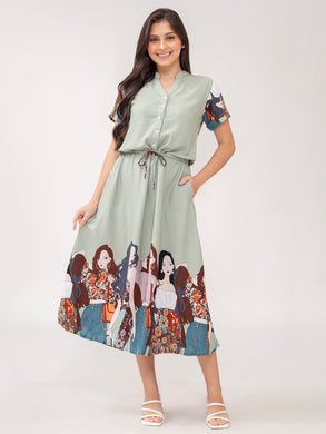 Sale! Donna Senefa Printed Dress 0320