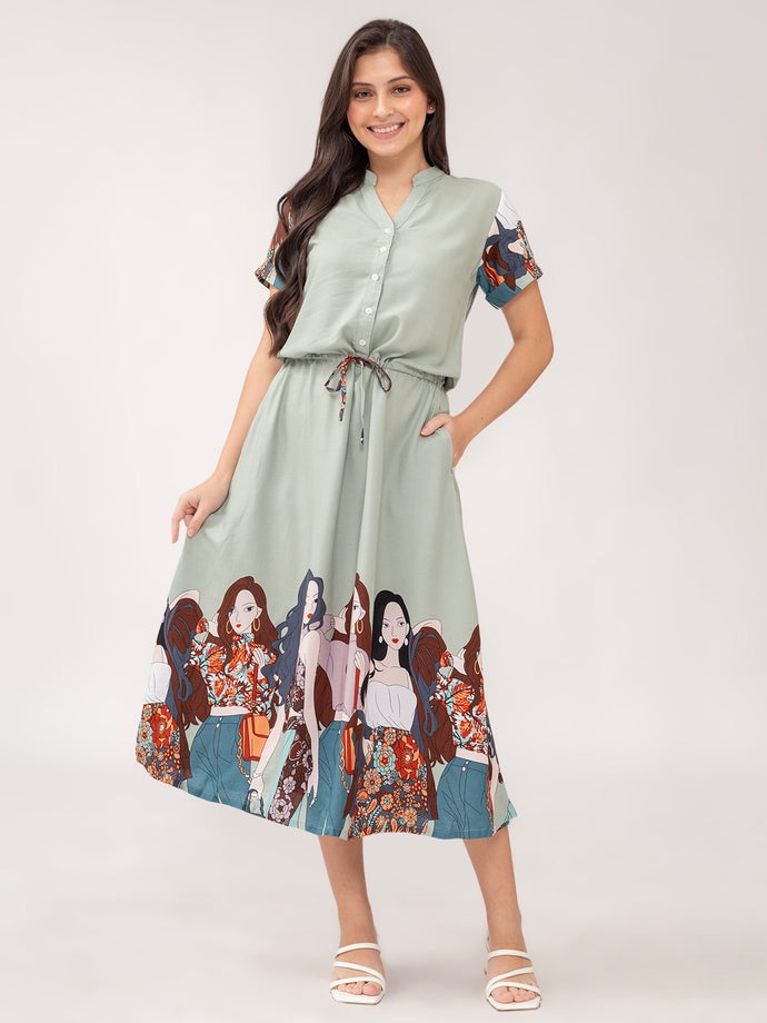 Sale! Donna Senefa Printed Dress 0320