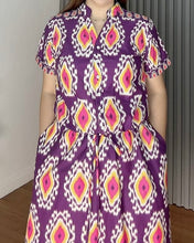 Load image into Gallery viewer, *Donna Printed Drawstring Dress 0390