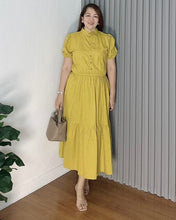 Load image into Gallery viewer, *Bianca Plain Mustard Dress 0273