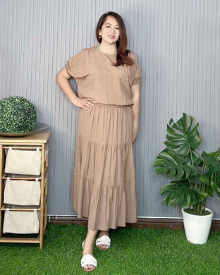 Kristine Plain Top and Skirt 0036