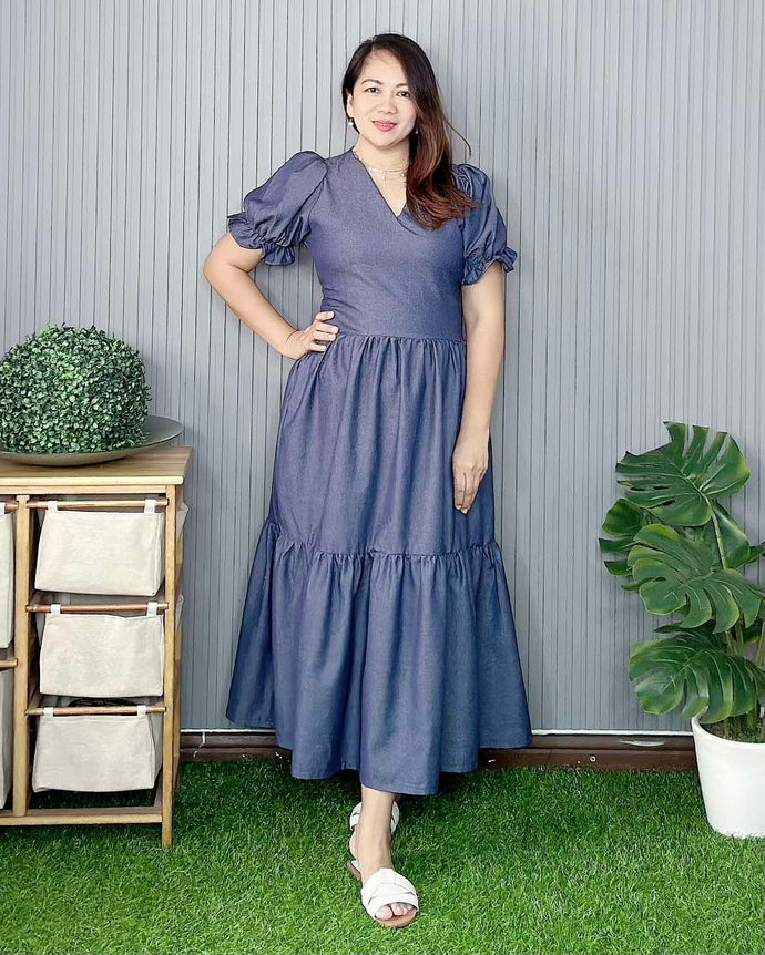 Ariana Maxi Soft Denim Dress 0017