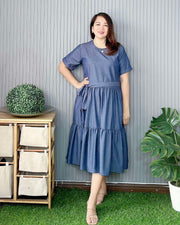 Sale! Mia Plain Soft Denim Dress 0003