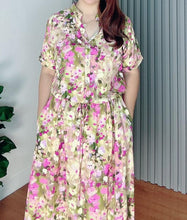 Load image into Gallery viewer, *Donna Printed Drawstring Dress 0386