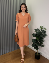 Load image into Gallery viewer, *Leigh Plain Light Rust Dress 0106