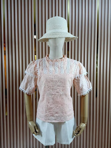 Sale! Bkk Eyelet Ruffles Blouse 0005