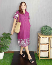 Load image into Gallery viewer, Sale! Denise Eyelet Plum Dress 0068