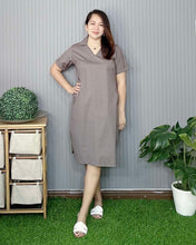 Load image into Gallery viewer, Fiona Plain Gray Dress 0003