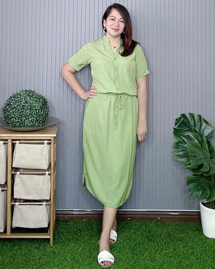 Aimee Plain Apple Green Dress 0007