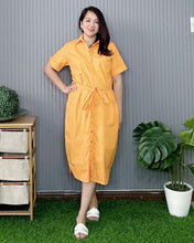 Load image into Gallery viewer, Eunice Plain Orange Dress 0025