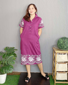 Sale! Denise Eyelet Plum Dress 0068