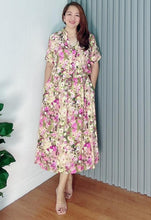 Load image into Gallery viewer, *Donna Printed Drawstring Dress 0386