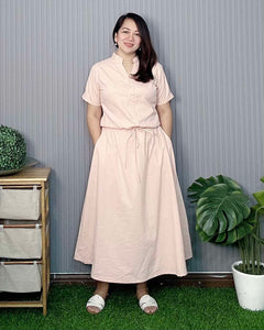 Donna Plain Peach Dress 0257