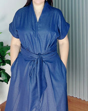 Load image into Gallery viewer, * Vera Plain Denim Dress 0002