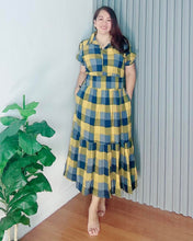Load image into Gallery viewer, *Amara Maxi Checkered Dress 0007
