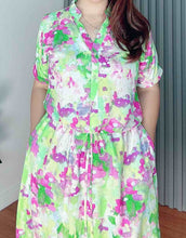 Load image into Gallery viewer, *Donna Printed Drawstring Dress 0381