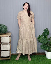 Load image into Gallery viewer, Ariana Maxi Eyelet Embroider Brown Dress 0054