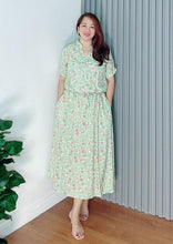 Load image into Gallery viewer, *Donna Printed Drawstring Dress 0378