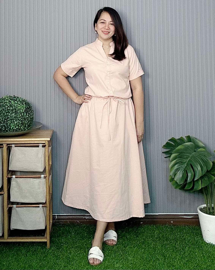 Donna Plain Peach Dress 0257