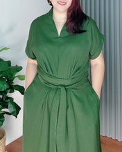 Load image into Gallery viewer, * Vera Plain Soft Linen Dress 0004