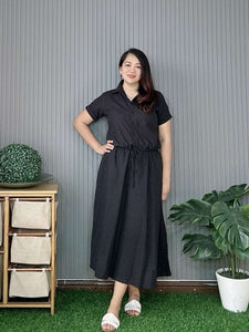 Dahna Plain Black Dress 0227