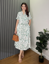Load image into Gallery viewer, Sale! Donna Printed Drawstring Dress 0383