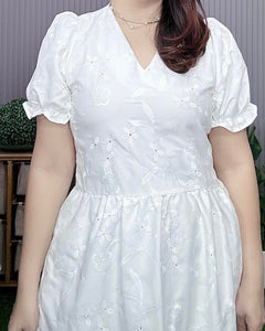 Ariana Maxi Eyelet Embroider White Dress 0049