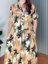 Load image into Gallery viewer, *Donna Printed Drawstring Dress 0382