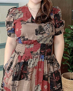 *Sigrid Maxi Printed Dress 0100