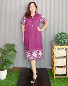 Sale! Denise Eyelet Plum Dress 0068