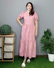 Load image into Gallery viewer, Ariana Maxi Eyelet Embroider Carnation Pink Dress 0050