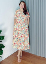 Load image into Gallery viewer, *Donna Printed Drawstring Dress 0385