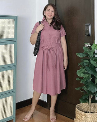 Luna Plain Mauve Dress 0012