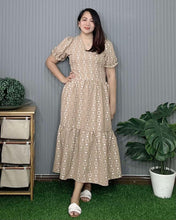 Load image into Gallery viewer, Ariana Maxi Eyelet Embroider Brown Dress 0058