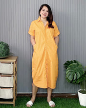 Load image into Gallery viewer, Eunice Plain Orange Dress 0025