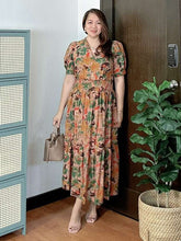 Load image into Gallery viewer, *Sigrid Maxi Printed Dress 0096