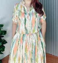 Load image into Gallery viewer, *Donna Printed Drawstring Dress 0380